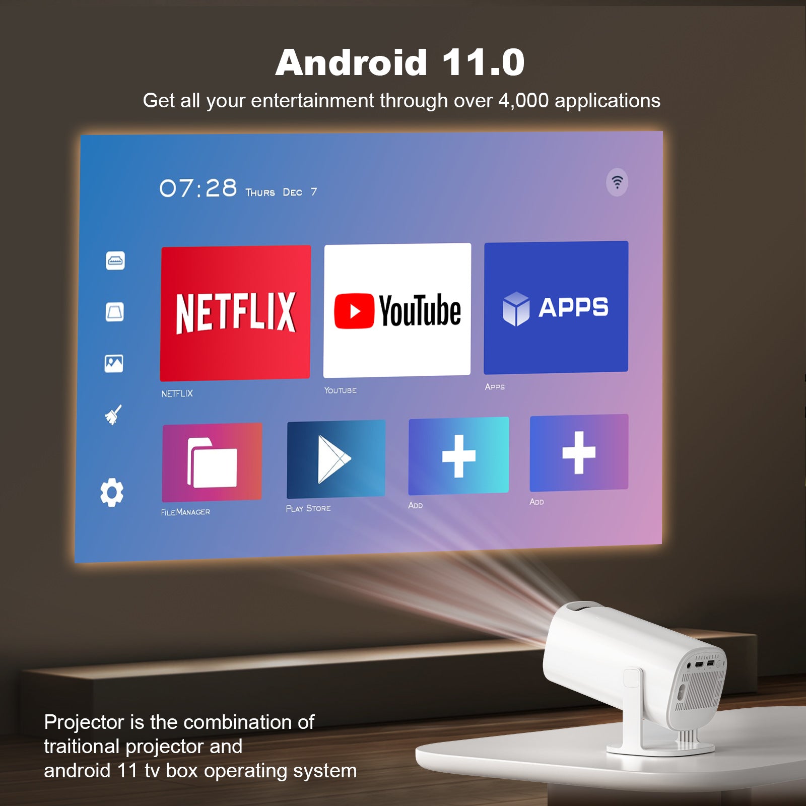 4K Mini Projector – Home Theater Experience